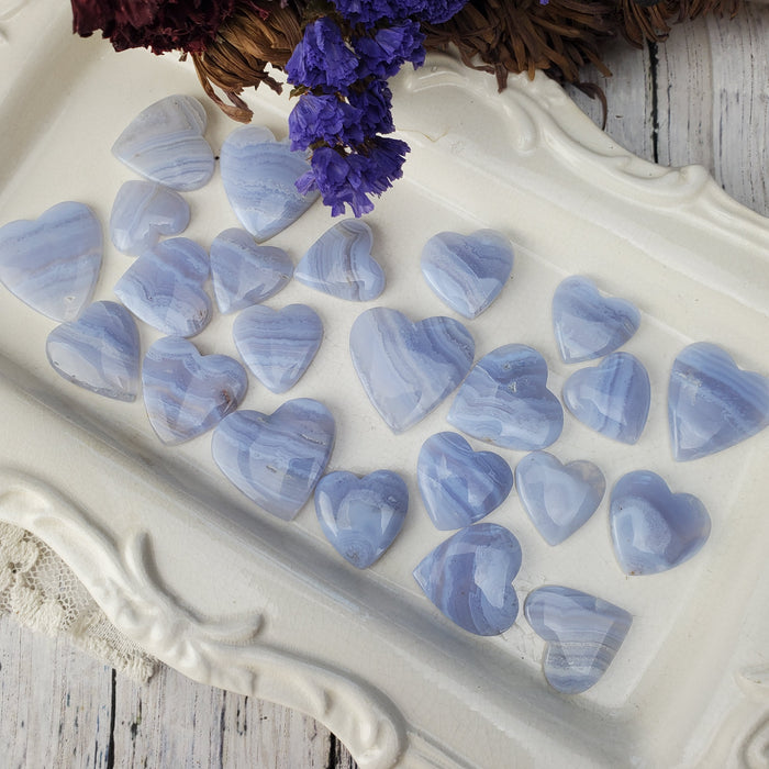 Blue Lace Agate Hearts