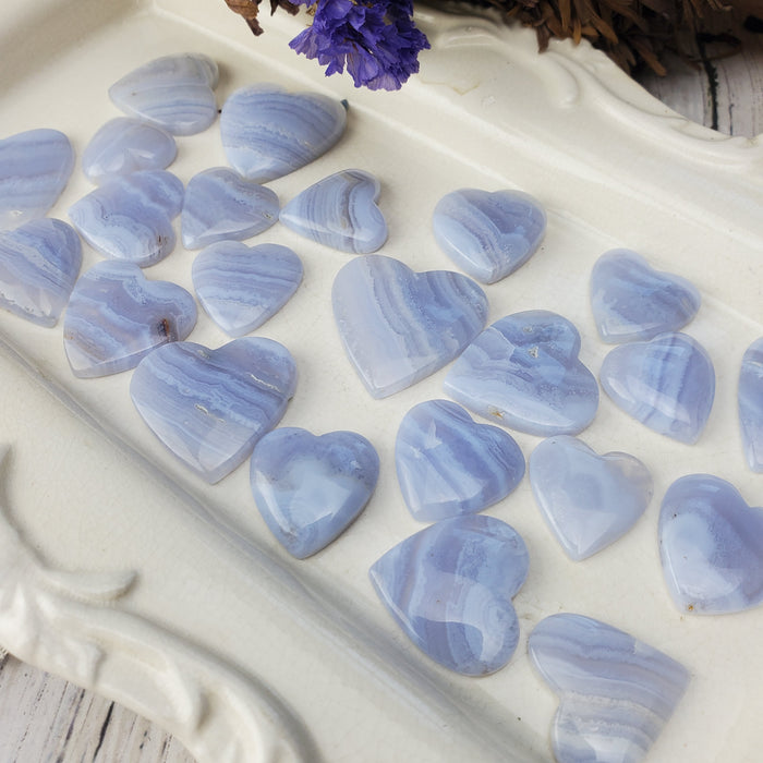 Blue Lace Agate Hearts