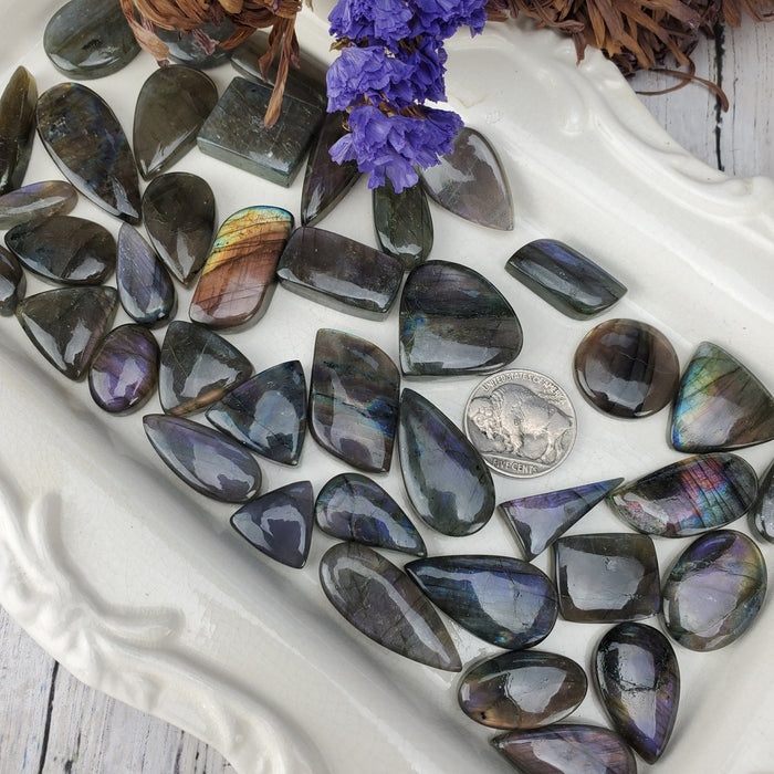 Labradorite Cabochons, small