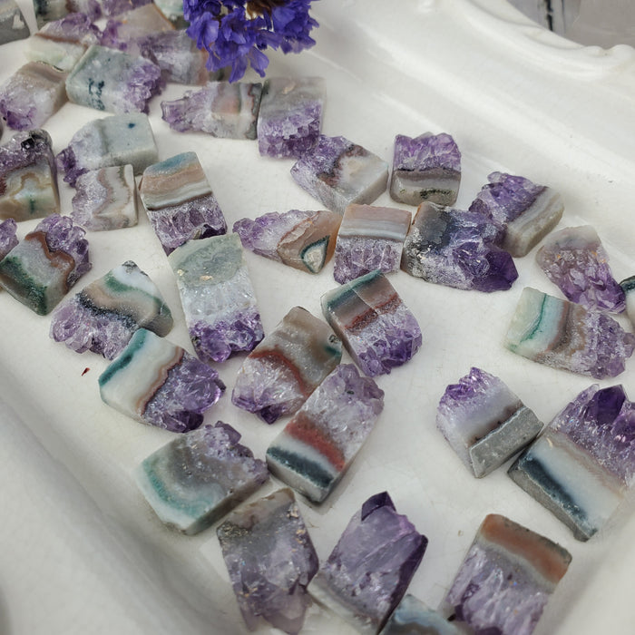 Uruguay Amethyst Agate Square Slices