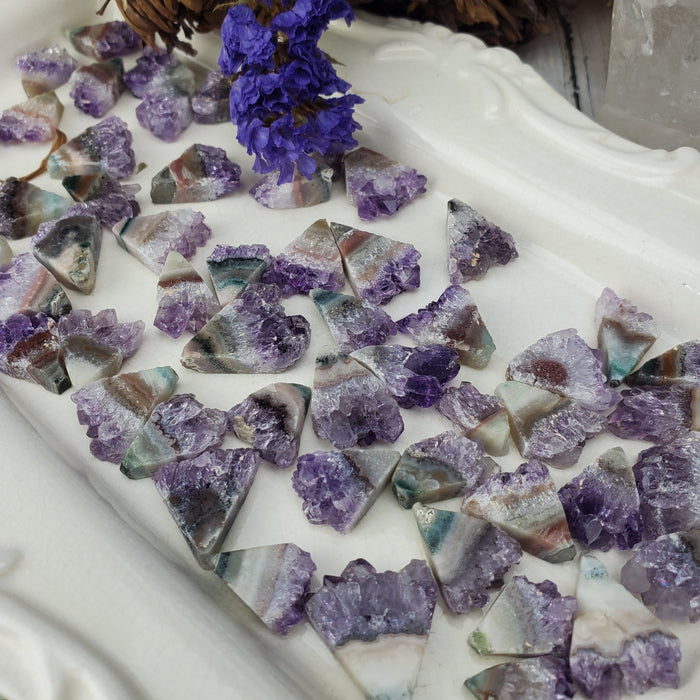 Uruguay Amethyst Agate Triangle Slices