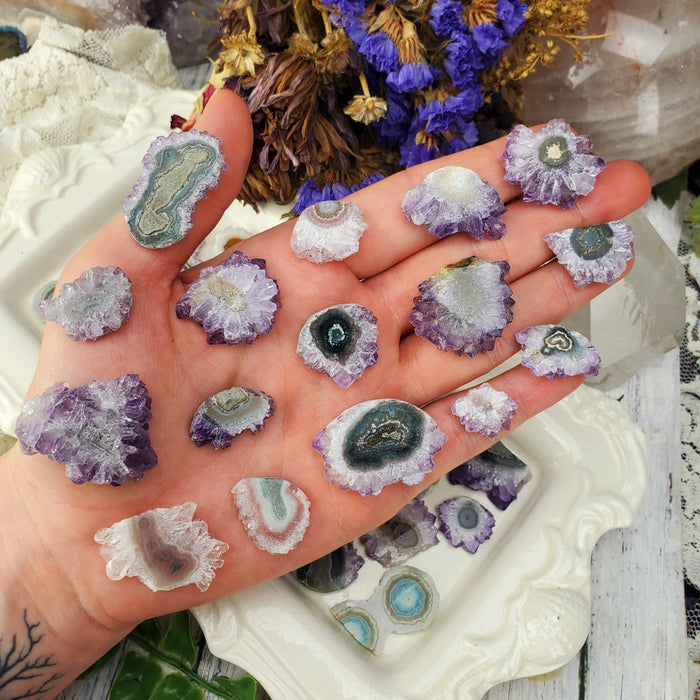 Uruguay Amethyst Stalactite Slice Offcuts