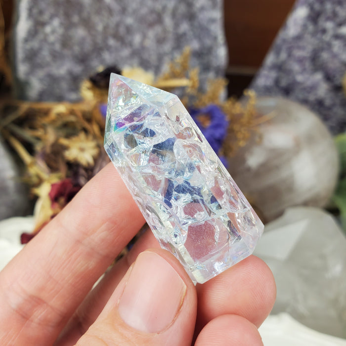 Crackle Quartz Aura Points