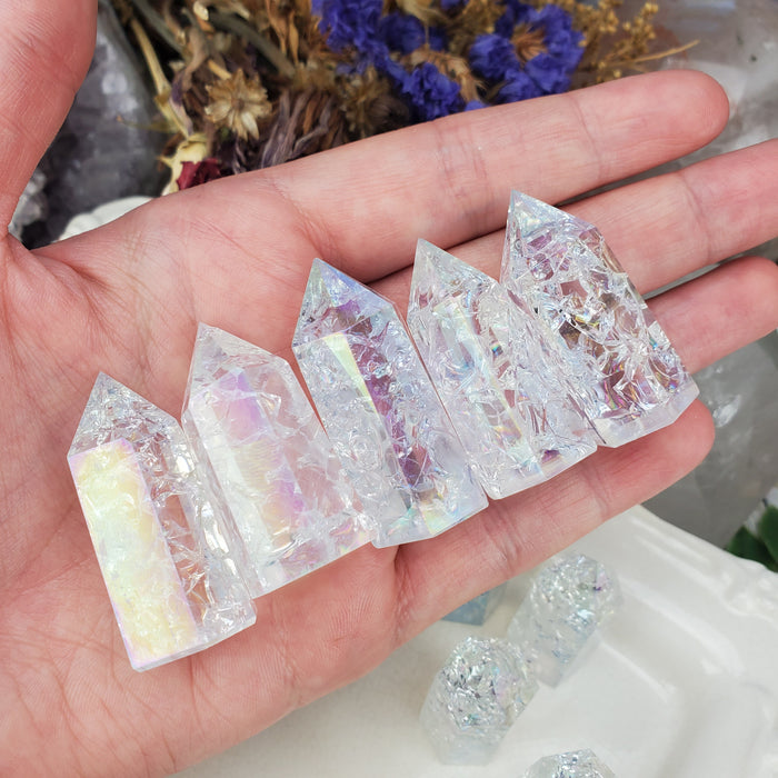 Crackle Quartz Aura Points