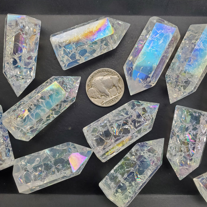 Crackle Quartz Aura Points