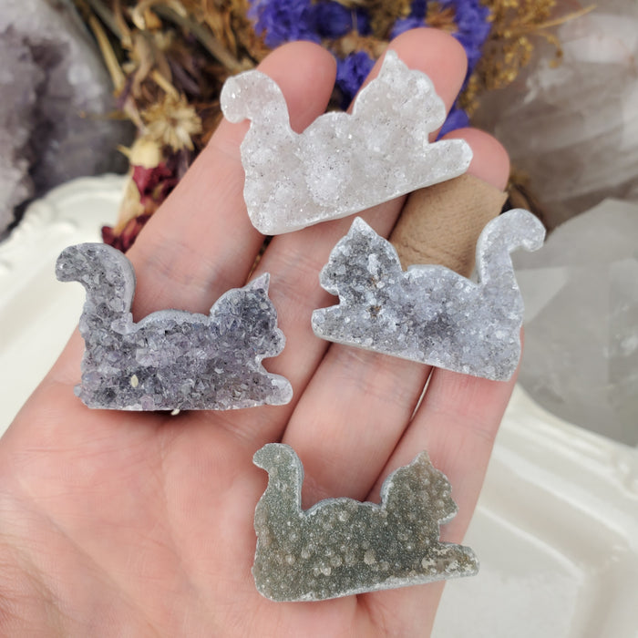 Druzy Kitty Cat Cabochons