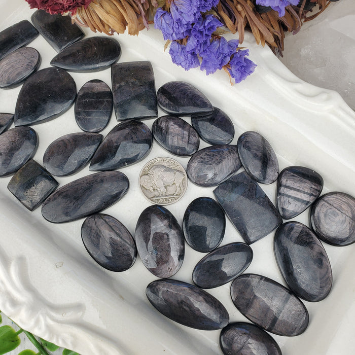 Hypersthene Cabochons, mixed quality