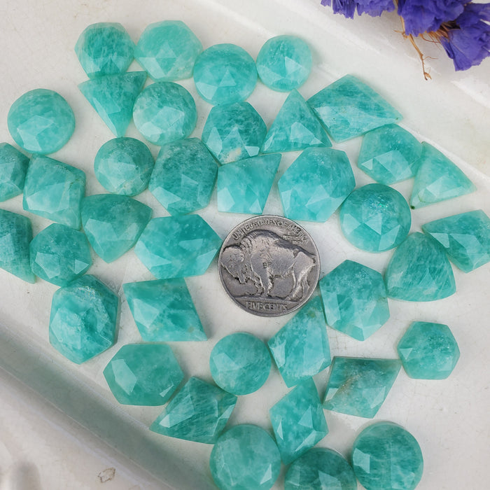 Amazonite Rose Cut Cabochons