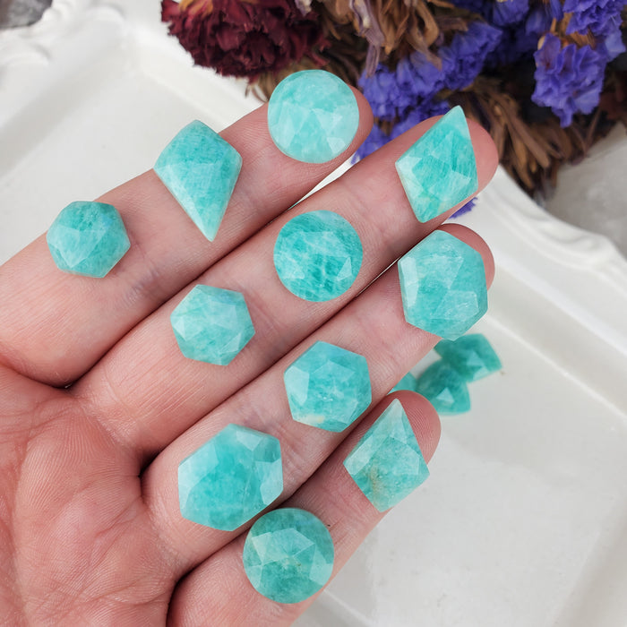 Amazonite Rose Cut Cabochons