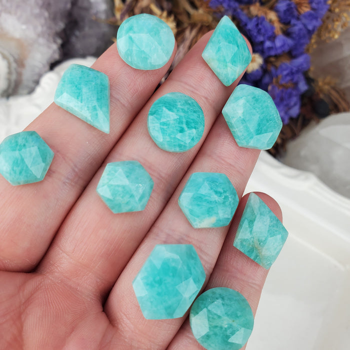 Amazonite Rose Cut Cabochons