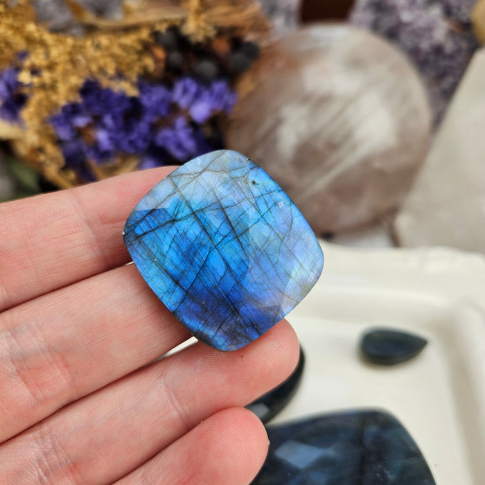 Labradorite Rose Cut Cabochons, large