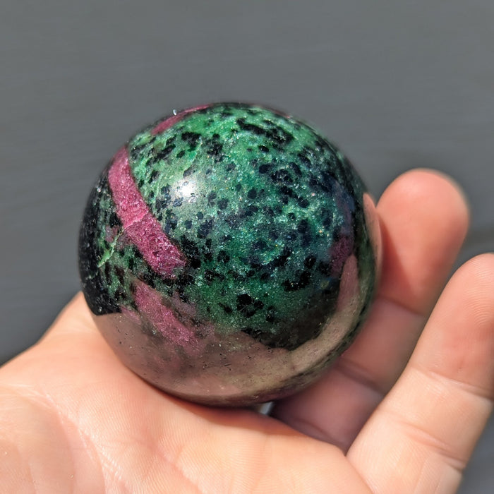 Wholesale lot of Ruby Zoisite Spheres, 11 pieces