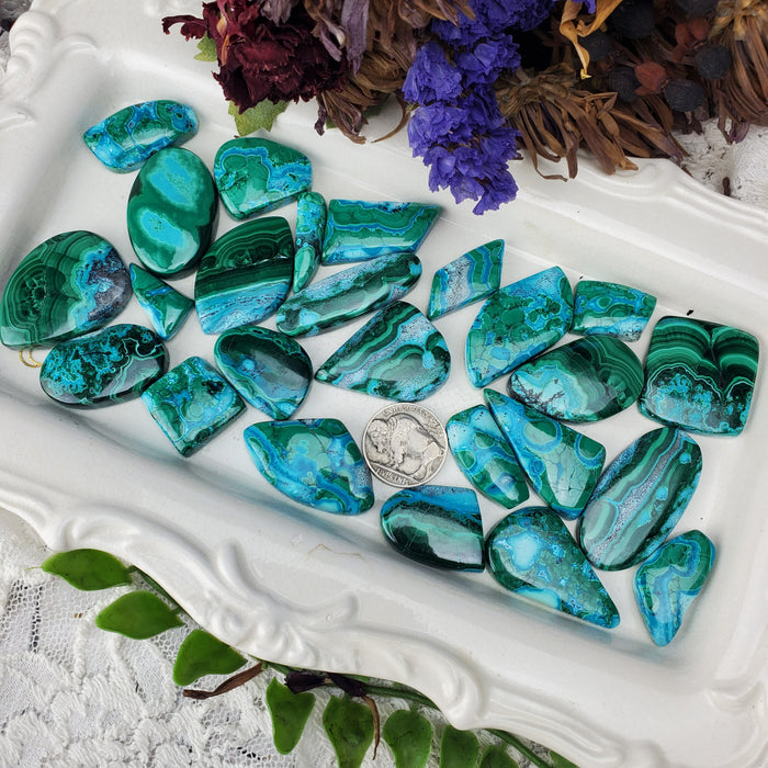 Chrysocolla Malachite Cabochons