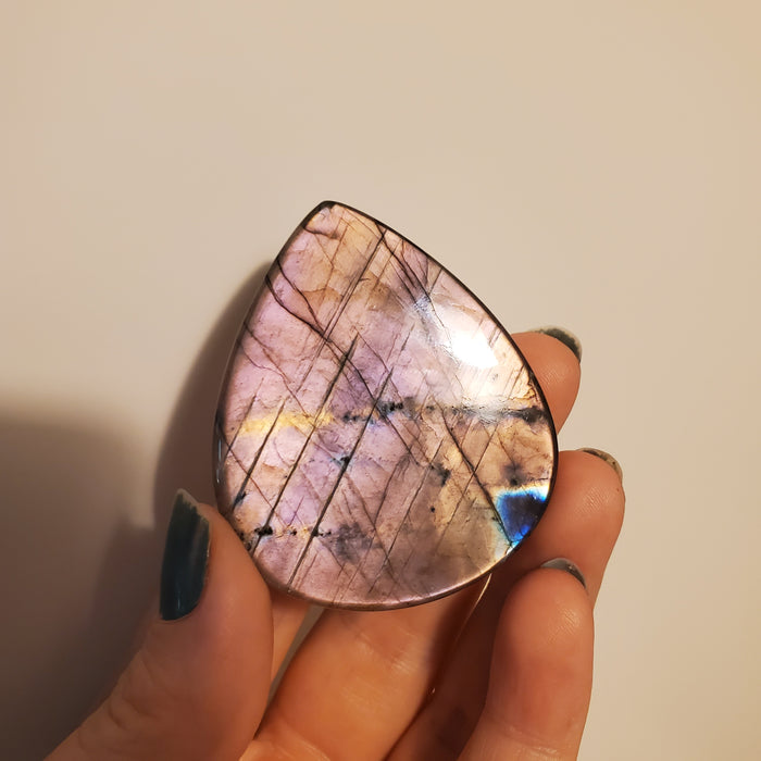 Mauve Labradorite Cabochon, 3