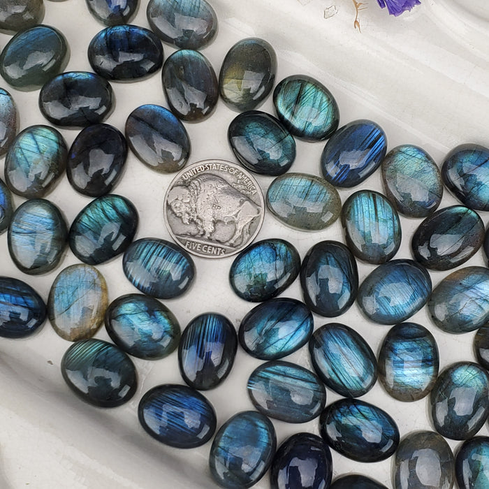 Labradorite Oval Cabochons, 12x16mm