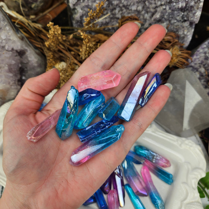Aura Quartz Crystal Points