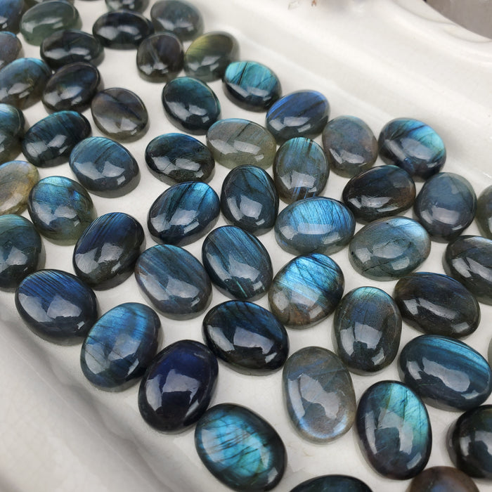 Labradorite Oval Cabochons, 12x16mm