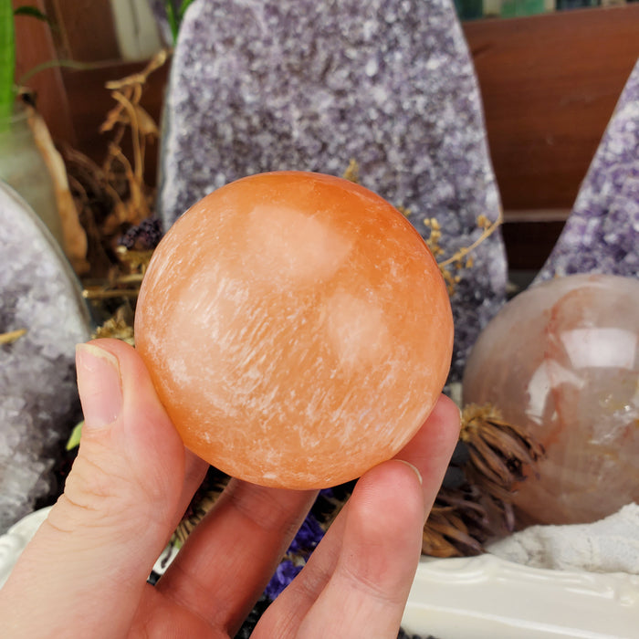 Orange Selenite Spheres