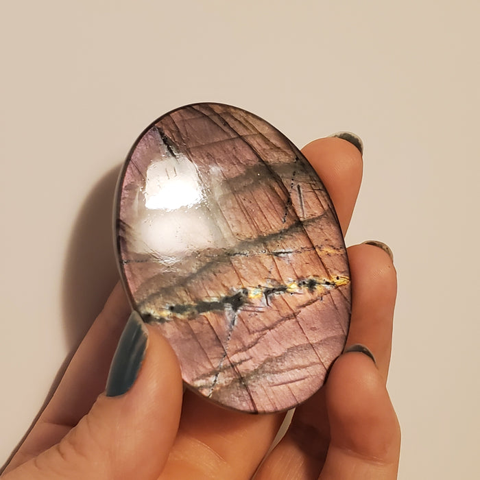 Mauve Labradorite Cabochon, 2