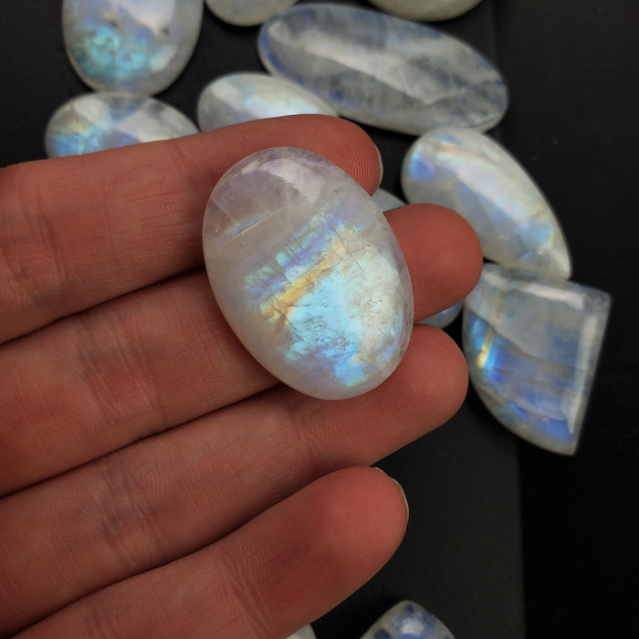 Rainbow Moonstone Cabochons, large