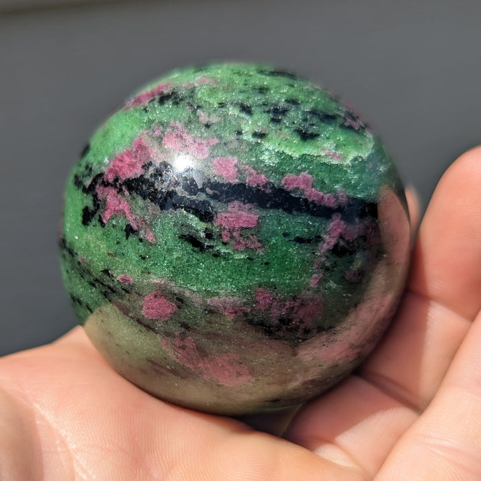 Wholesale lot of Ruby Zoisite Spheres, 11 pieces