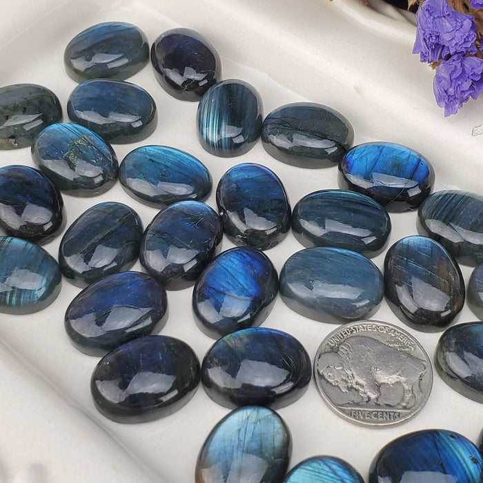 Labradorite Oval Cabochons, 15x20mm