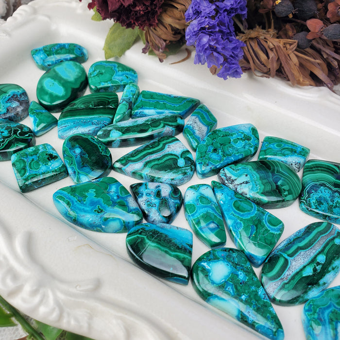 Chrysocolla Malachite Cabochons