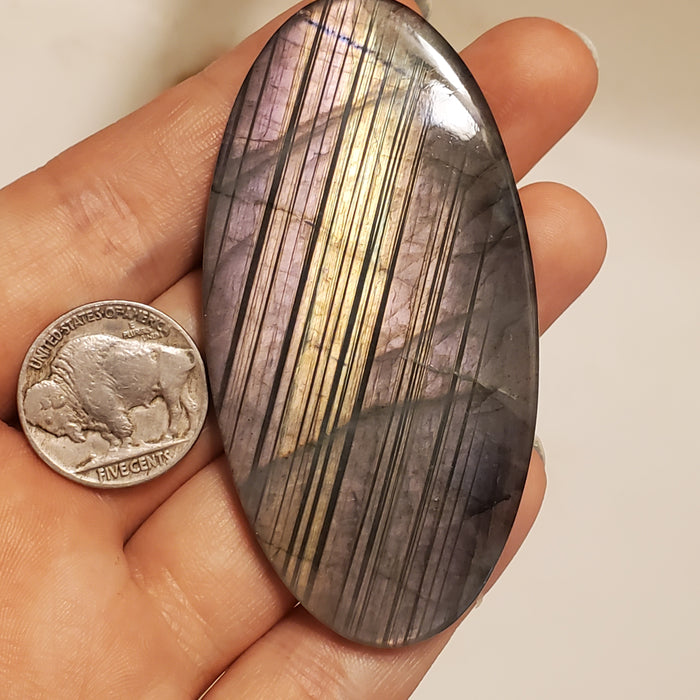 Mauve Labradorite Cabochon, 7