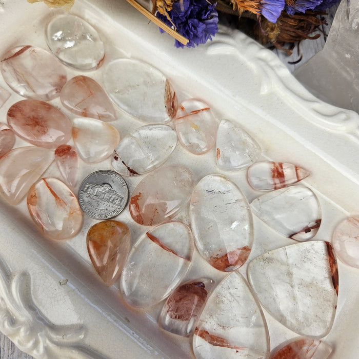 Hematite Quartz Cabochons