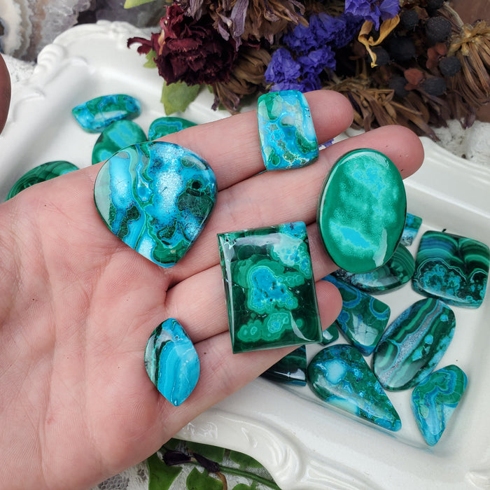 Chrysocolla Malachite Cabochons