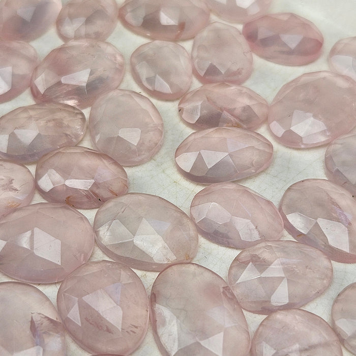 Rose Quartz Rose Cut Cabochons