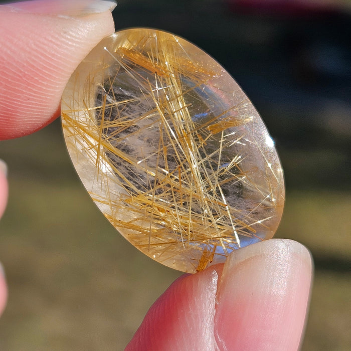 Golden Rutile Cabochon, 3