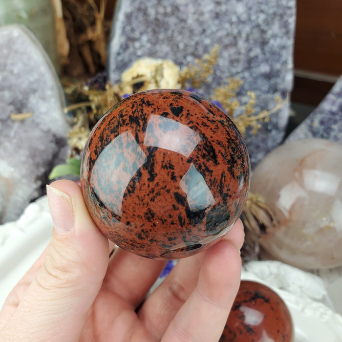 Mahogany Obsidian Spheres