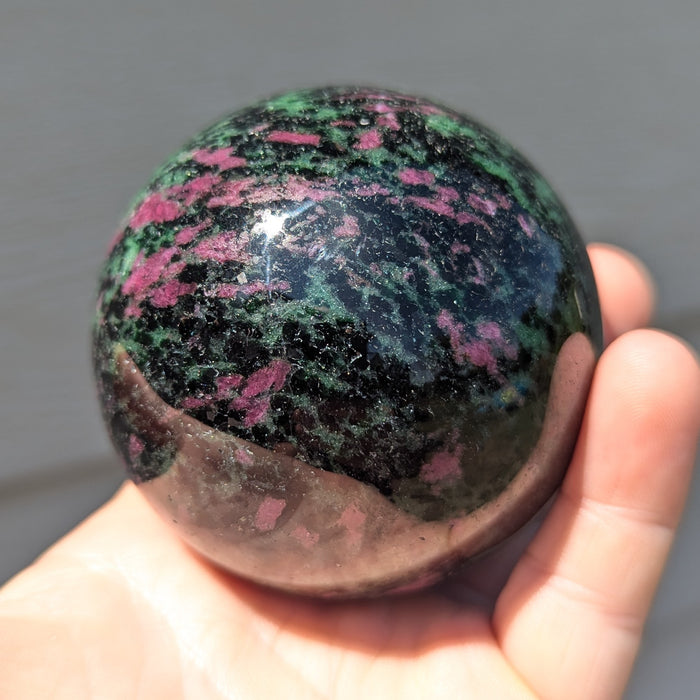 Wholesale lot of Ruby Zoisite Spheres, 11 pieces