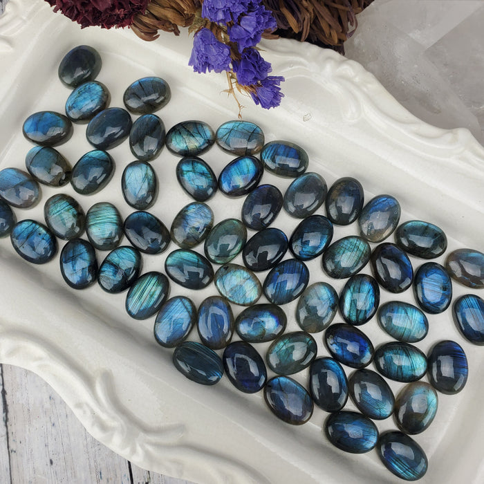 Labradorite Oval Cabochons, 13x18mm