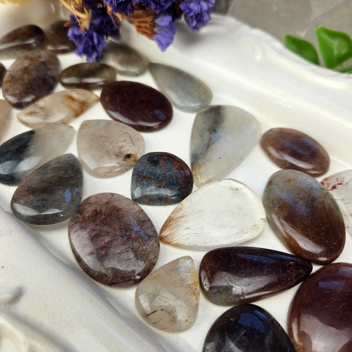 Red Rutilated Quartz Cabochons
