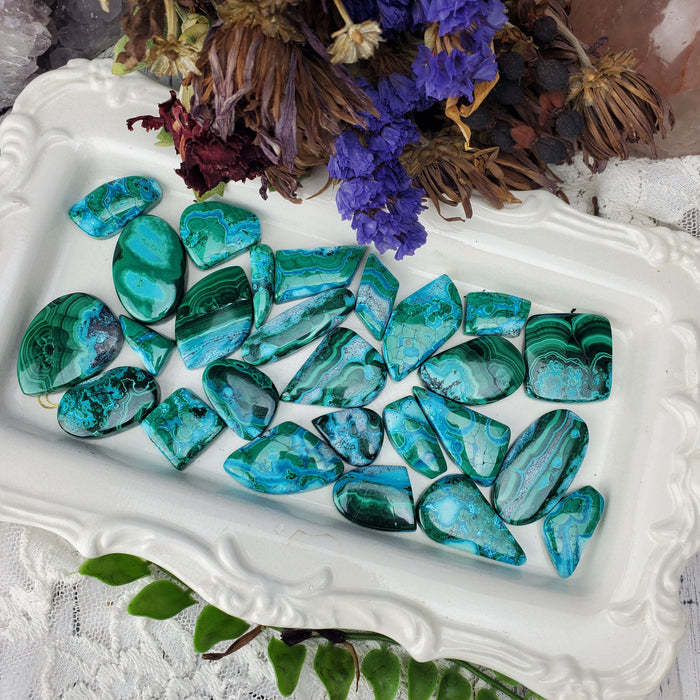 Chrysocolla Malachite Cabochons