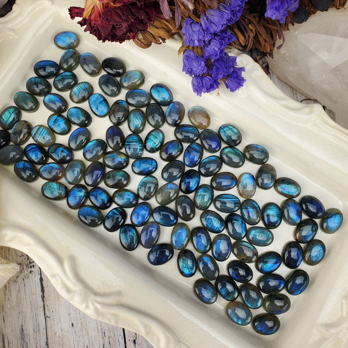 Labradorite Oval Cabochons, 10x14mm