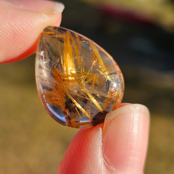 Golden Rutile Cabochon, 10