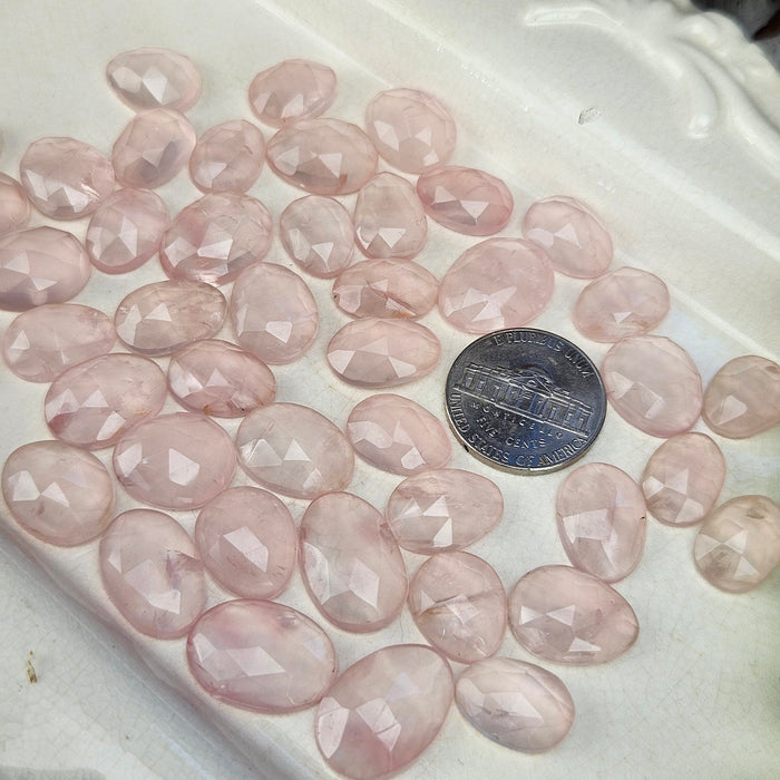 Rose Quartz Rose Cut Cabochons