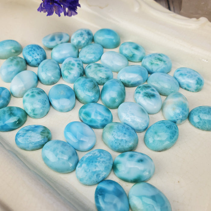 Larimar Oval Cabochons, 12 x 16mm