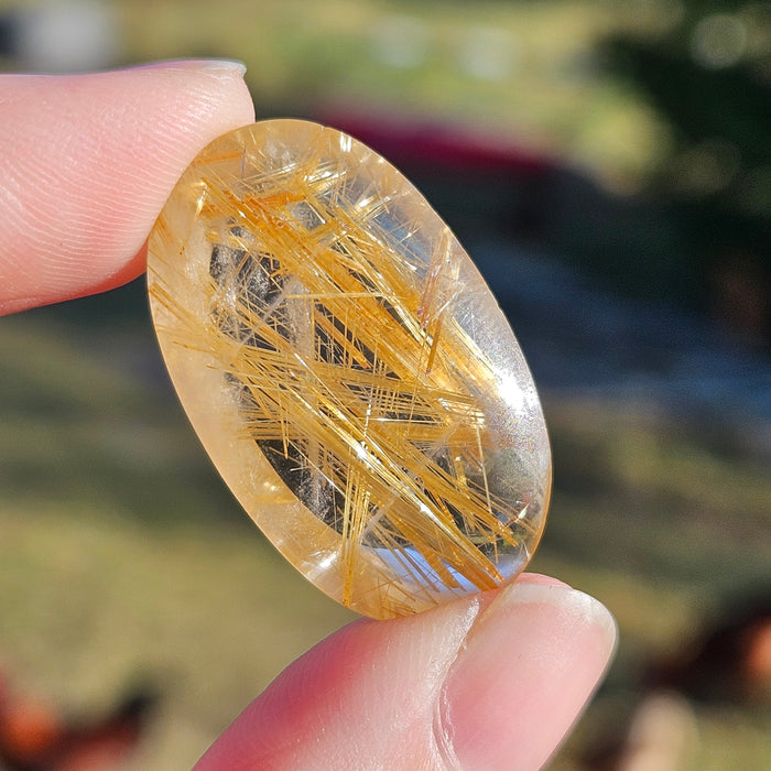Golden Rutile Cabochon, 9