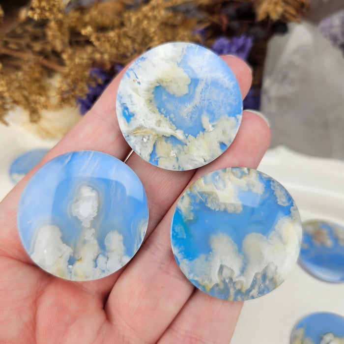 Summer Sky Doublet Round Cabochons