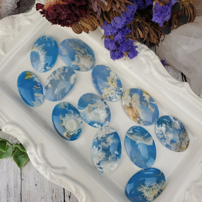 Summer Sky Doublet Oval Cabochons