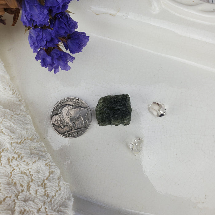 Moldavite, raw 12