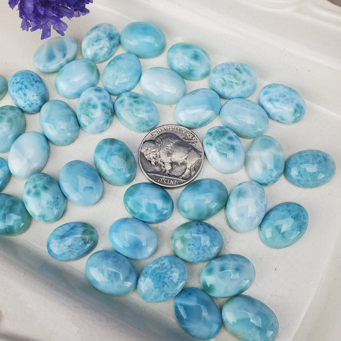 Larimar Oval Cabochons, 12 x 16mm