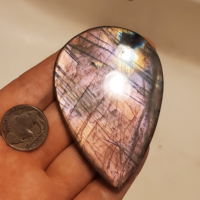 Mauve Labradorite Cabochon, 1