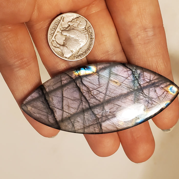 Mauve Labradorite Cabochon, 4