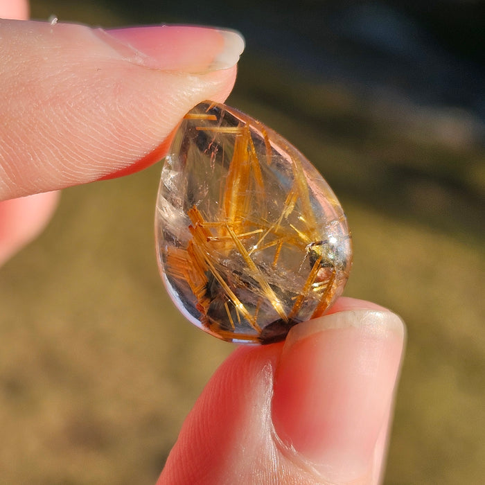 Golden Rutile Cabochon, 10