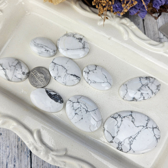 Howlite Oval Cabochons